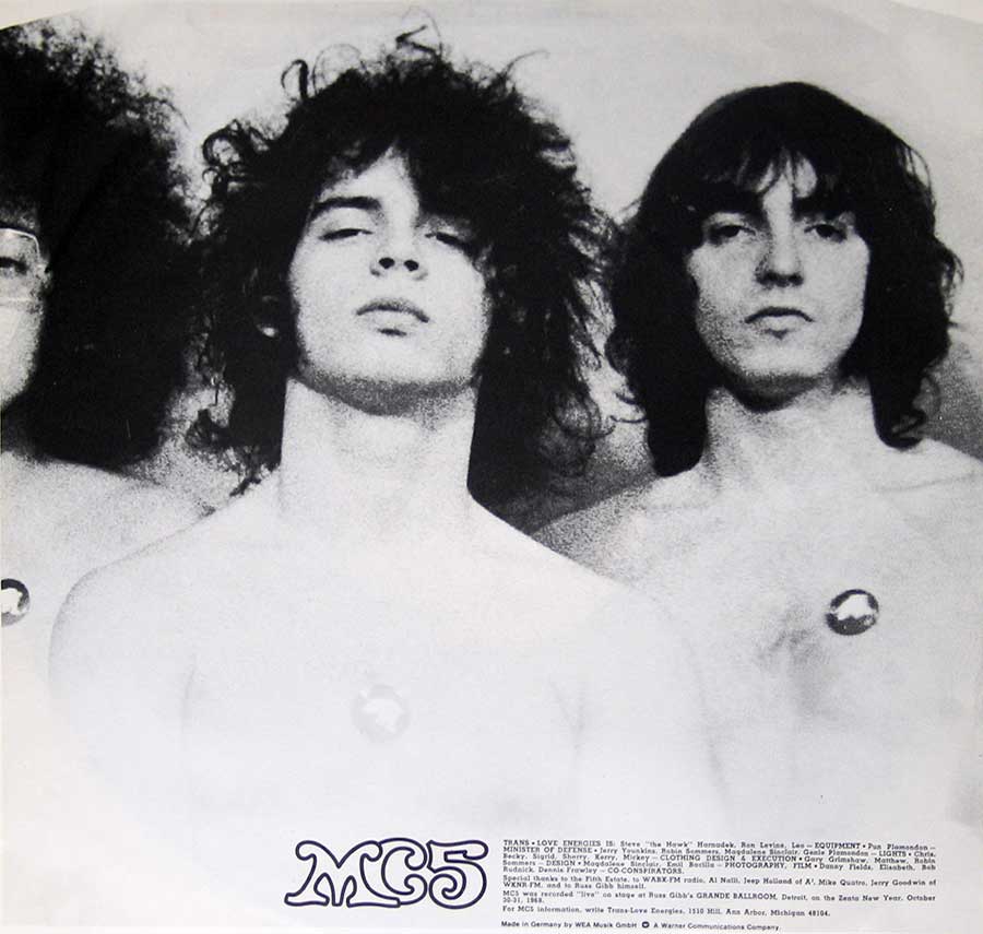 High Resolution #3 Photo MC5 Kick Out Jams Germany 