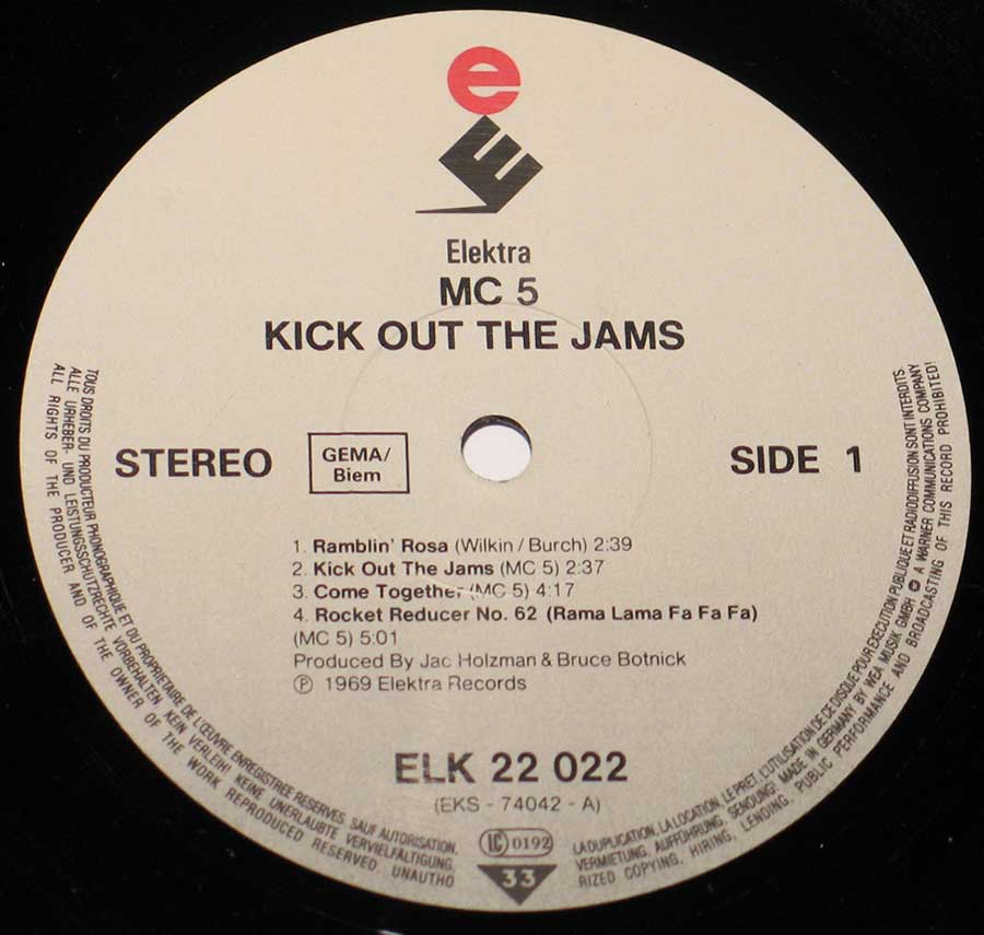 High Resolution #5 Photo MC5 Kick Out Jams Germany 