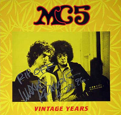 Thumbnail of MC5 - Vintage Years with Rob Tyner Band Signed 12" Vinyl LP Album front cover
