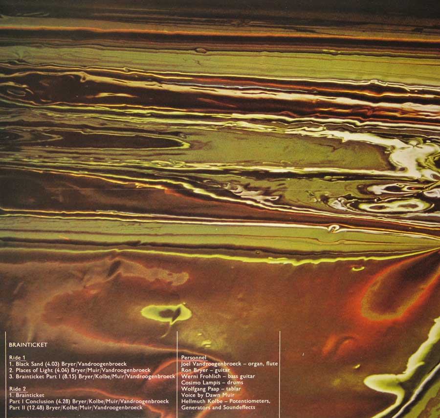 Photo of the left page inside cover BRAINTICKET - Cottonwoodhill Gatefold Cover 12" Vinyl LP 