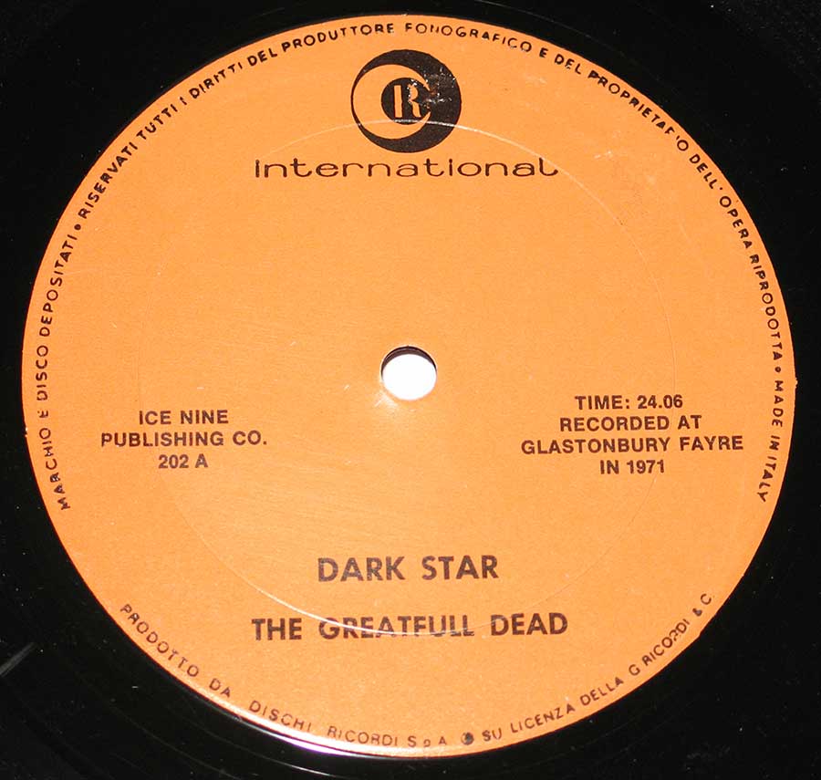 "Dark Star" Record Label Details: Ice Nine / Scorpio Music 