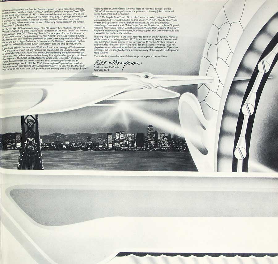 JEFFERSON AIRPLANE - Early Flight Gatefold  Cover 12" LP Vinyl Album inner gatefold cover
