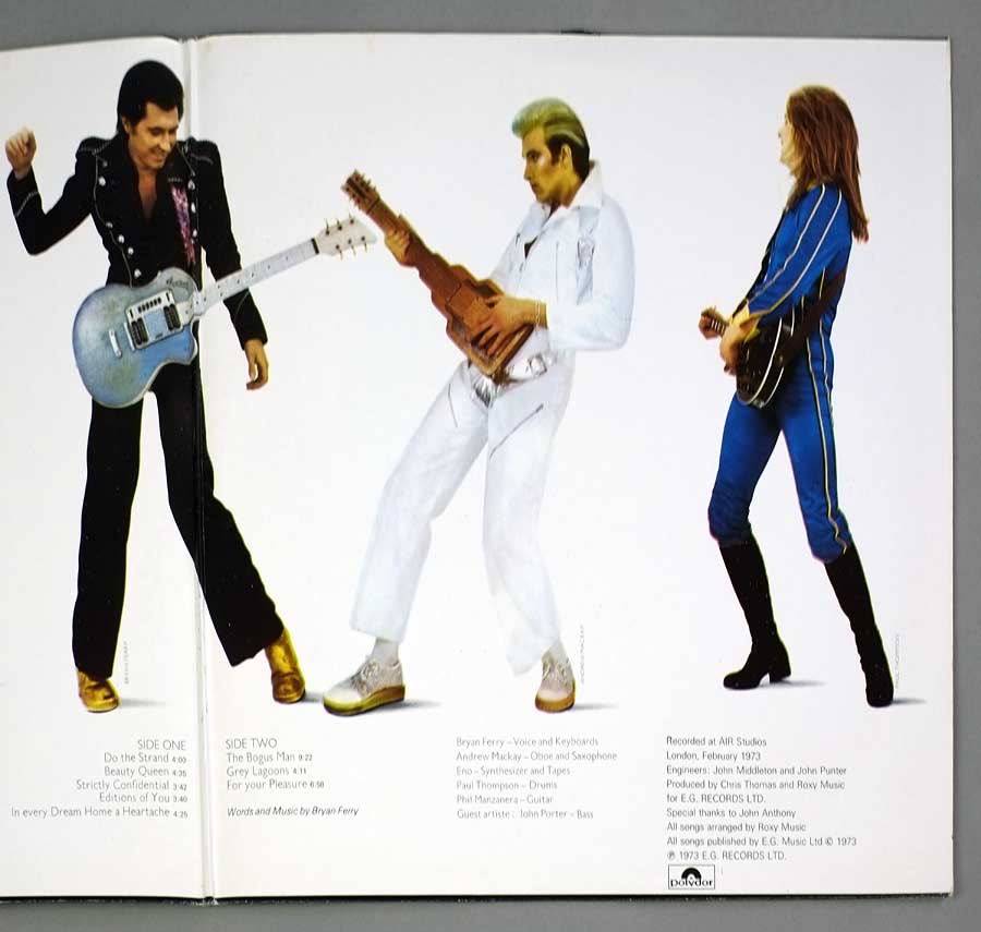 ROXY MUSIC For Your Pleasure Gatefold 12" LP Vinyl Album inner gatefold cover