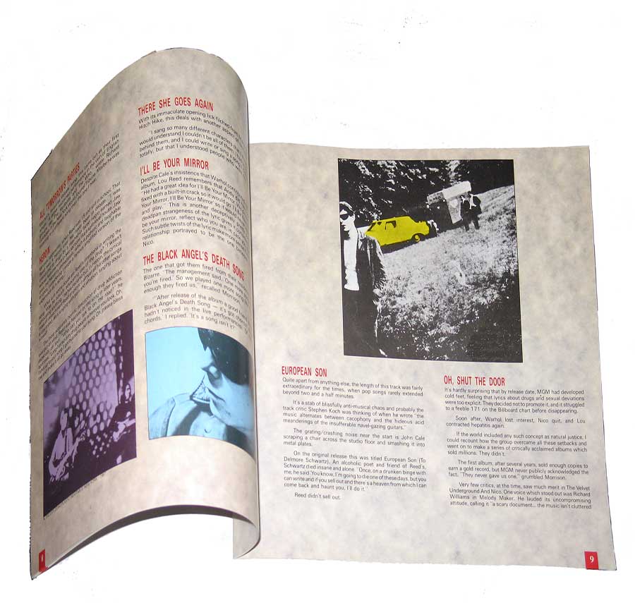 VELVET UNDERGROUND & NICO - Andy Warhol Gt Britain 12" Vinyl LP Album
 inner gatefold cover