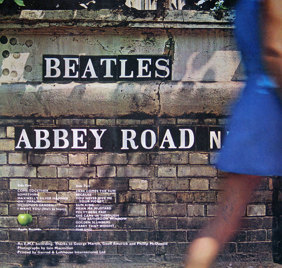 Photo of Album's Back Cover  