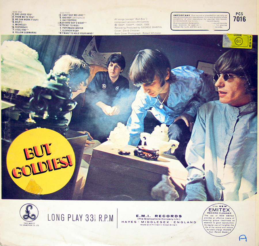 Photo of album back cover BEATLES - Collection Of Beatles Oldies 12" Vinyl LP Album