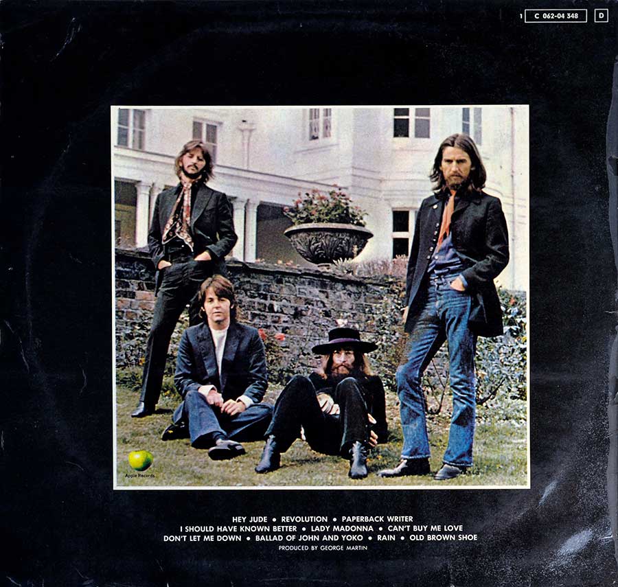 Photo of album back cover THE BEATLES - Hey Jude 12" LP ALBUM VINYL