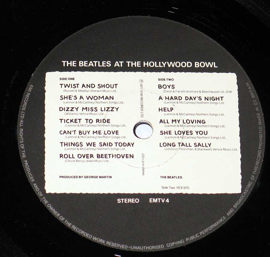 Front Cover Photo Of The Beatles -  At The Hollywood Bowl 