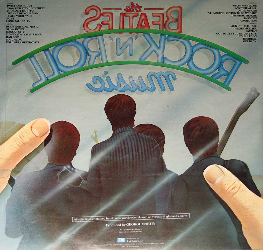 Photo of album back cover BEATLES - Rock 'N' Roll Music Italy 2LP Vinyl Album

