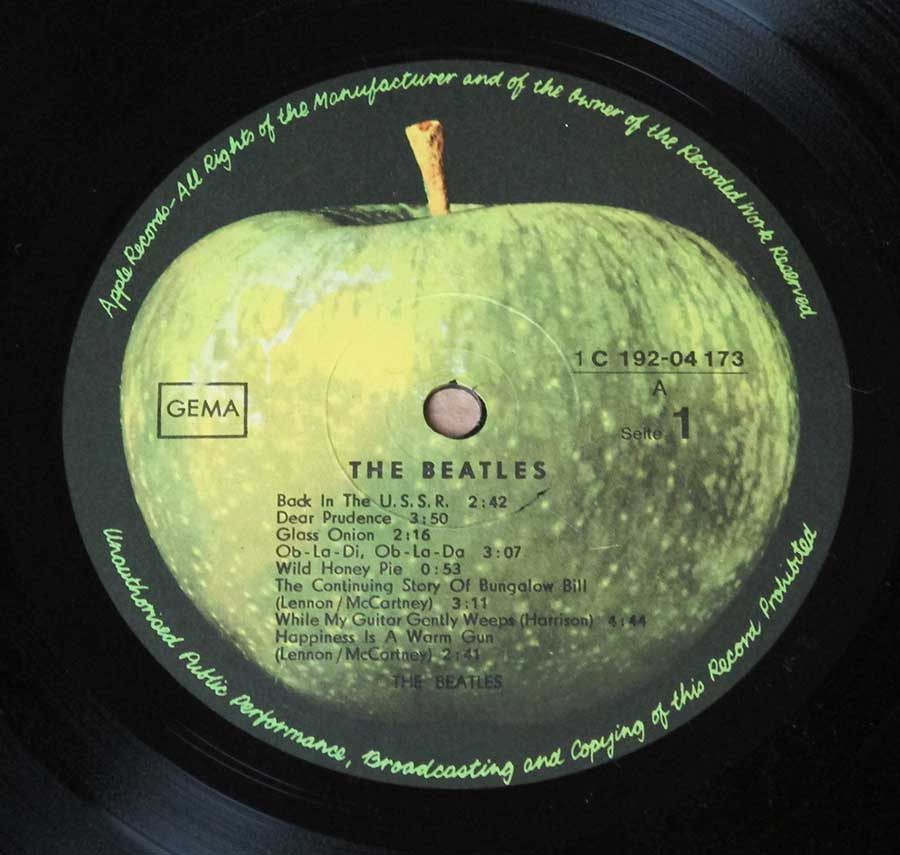 Front Cover Photo Of The Beatles - White Album 