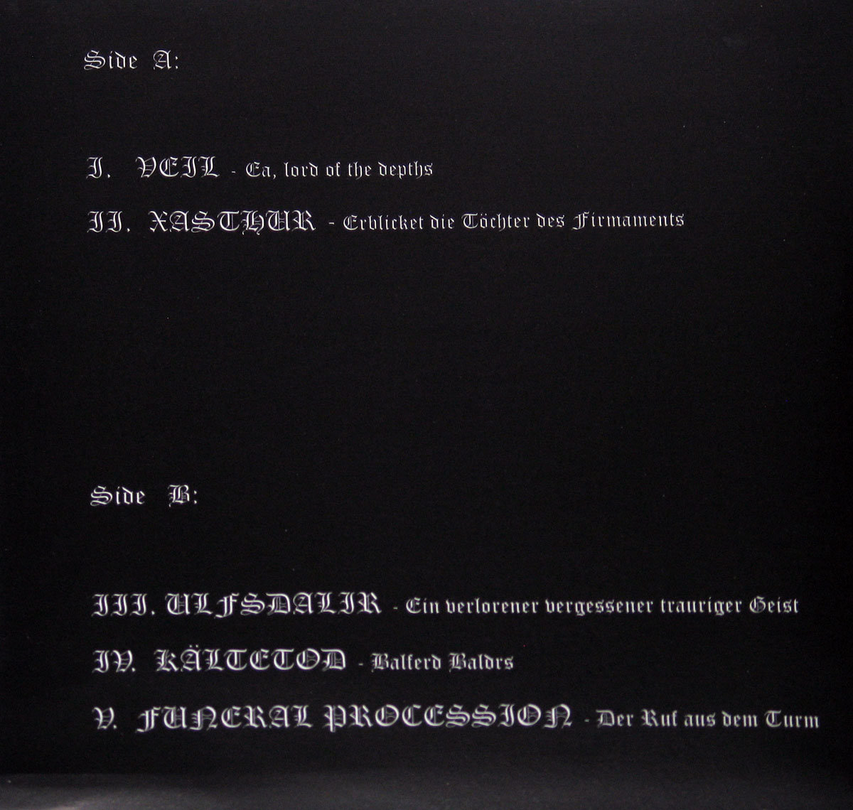 High Resolution Photo #11 BURZUM The Tribute with Xasthur, Wolfmond