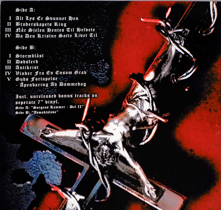 DIMMU BORGIR - Stormblast Nuclear Blast Records 12" LP Vinyl Album
 back cover