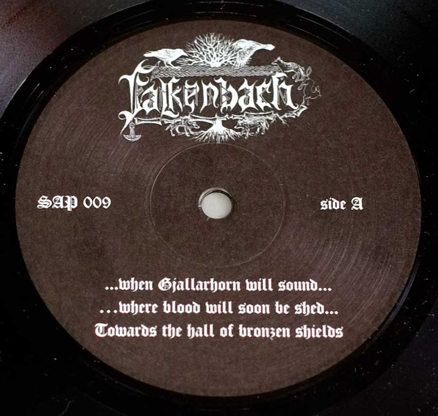 Close up of Side One FALKENBACH - ...Magni Blandinn Ok Megintiri Ltd Edition SAP 009 