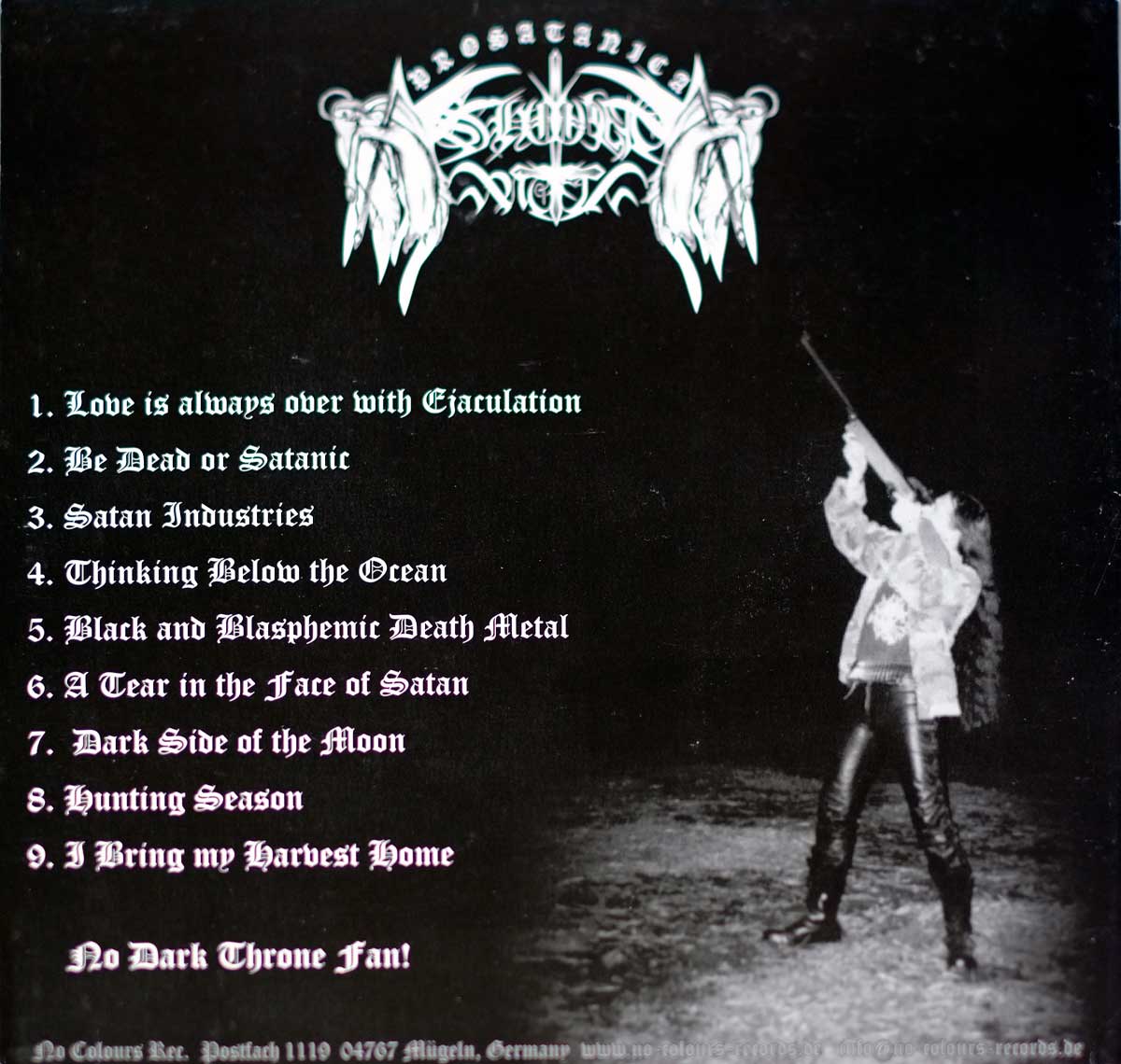 Album Back Cover  Photo of "NARGAROTH - Prosatanica Shooting Angels"