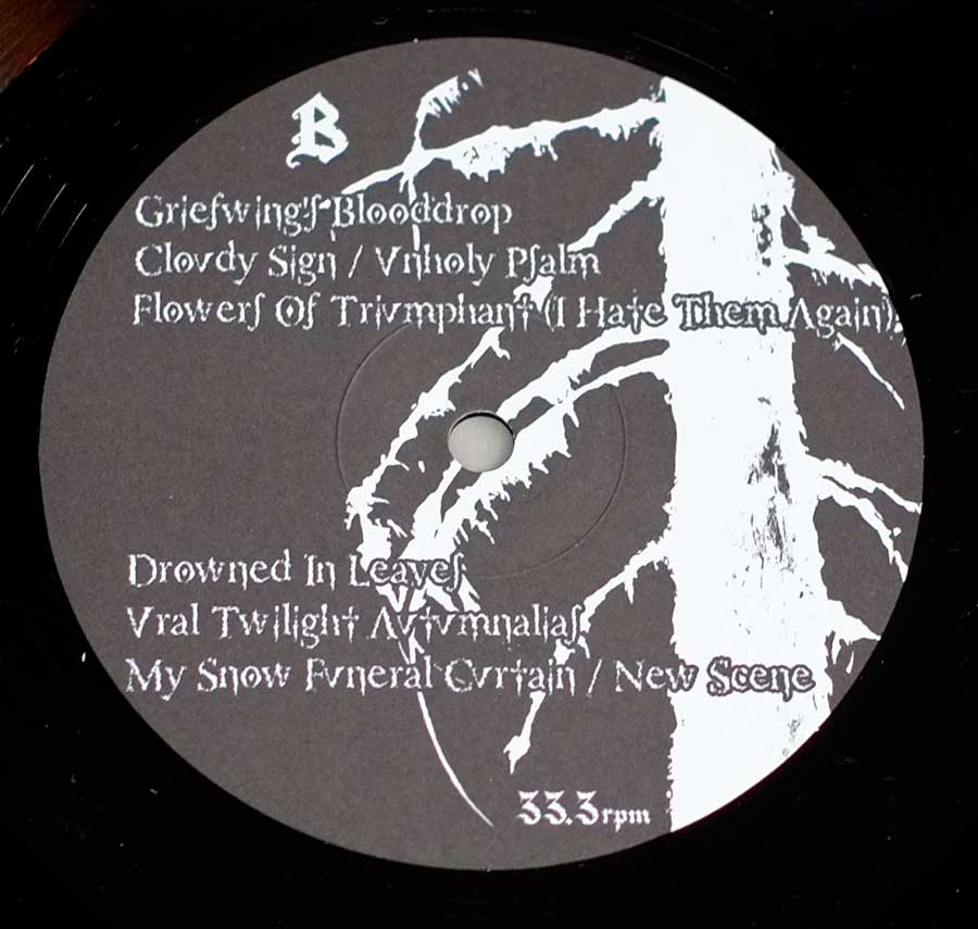 Close up of record's label THY REPENTANCE - Ural Twilight Autumnalias Side One