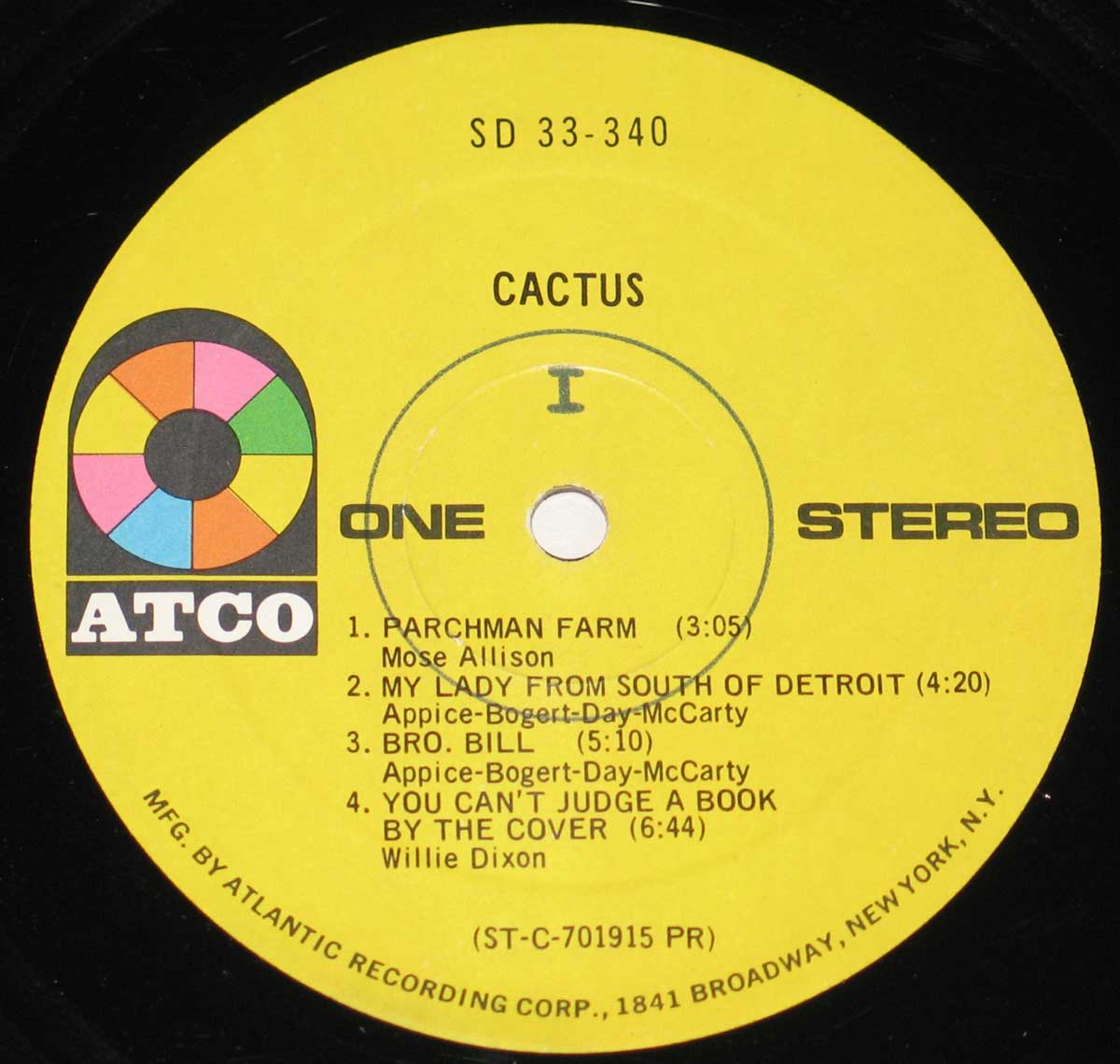 large hires Photo of ATCO Yellow Record Label with Catalognr: SD 33-340 