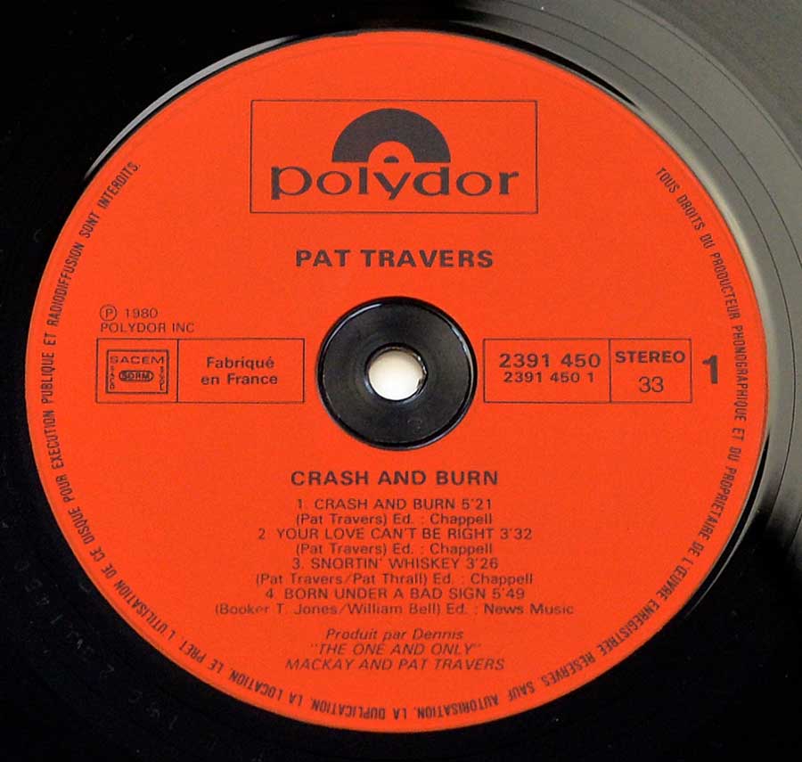 High Resolution Photo #12 PAT TRAVERS - Crash and Burn https://vinyl-records.nl 