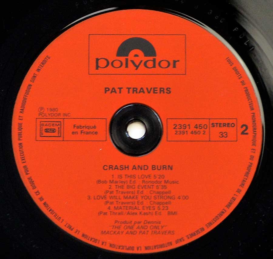 High Resolution Photo #13 PAT TRAVERS - Crash and Burn https://vinyl-records.nl 