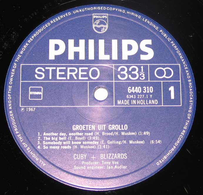 High Resolution Photo  Cuby The Blizzards Groeten Uit Grollo Vinyl Record