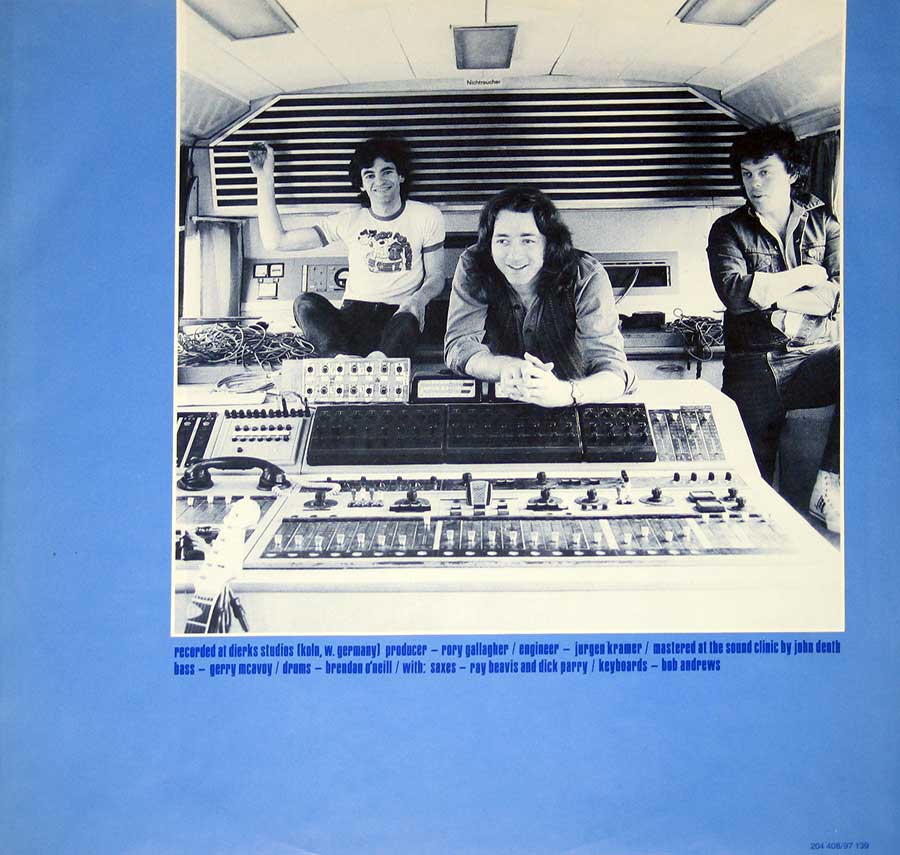 RORY GALLAGHER - Jinx 12" Vinyl LP Album custom inner sleeve