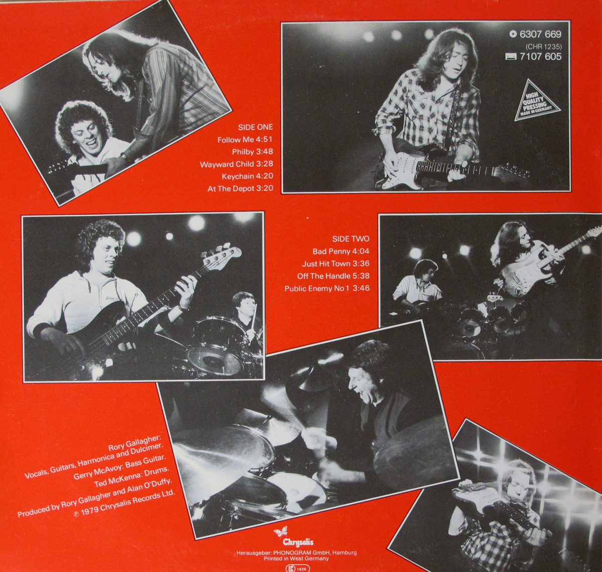 RORY GALLAGHER - Top Priority album's cover