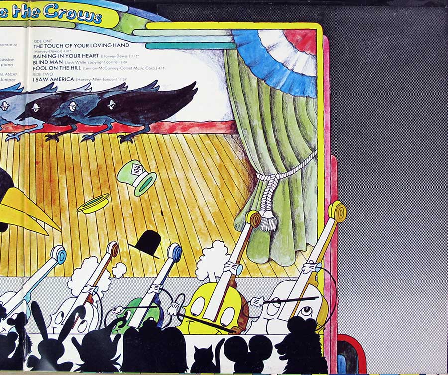Photo of the right page inside cover STONE THE CROWS  - Self-Titled Gatefold Album Cover 