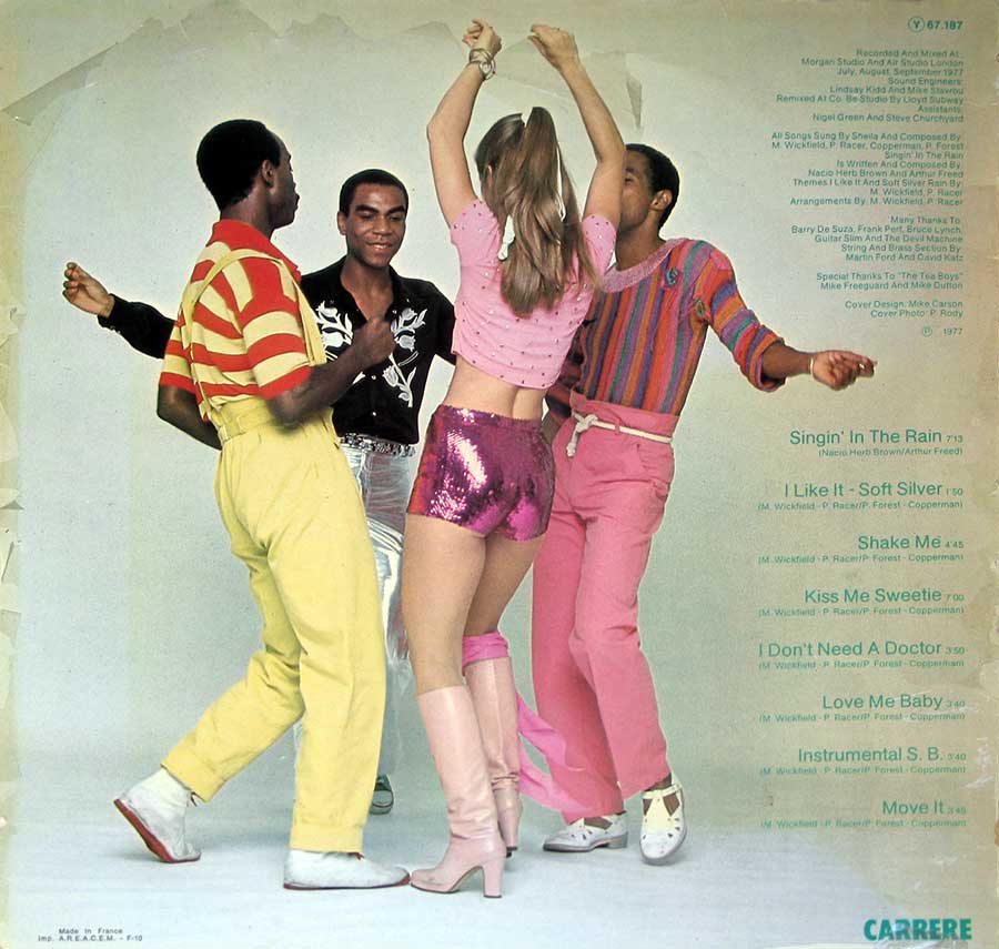 Photo of album back cover SHEILA B. DEVOTION - Singin' In The Rain