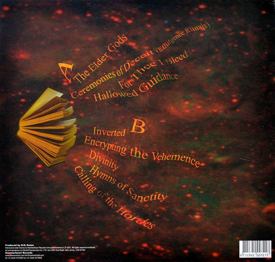 INTERNECINE - The Book of Lambs 12" Vinyl LP Album  back cover