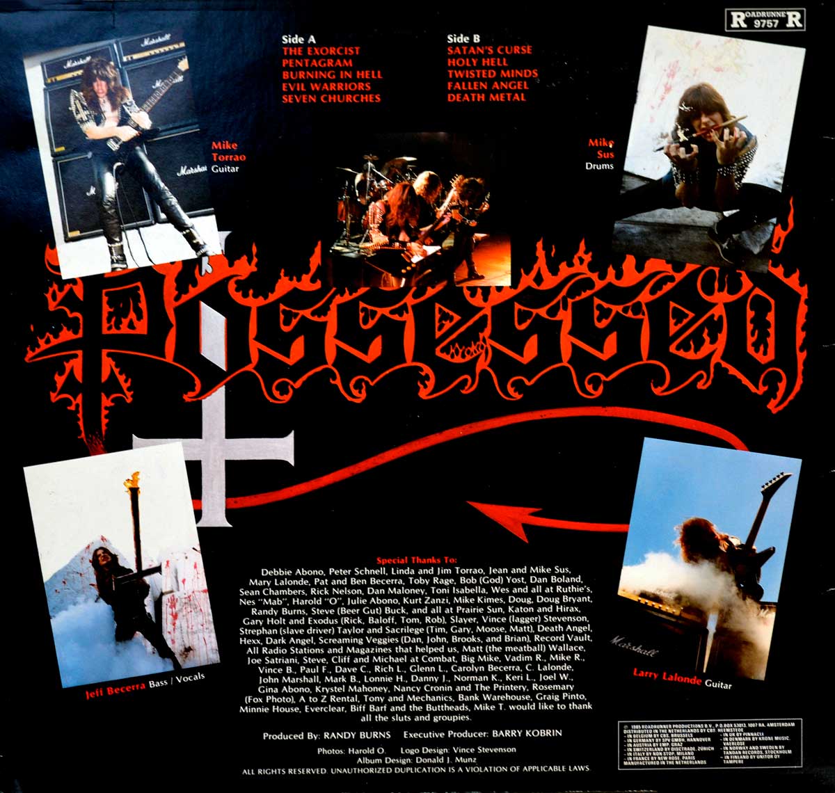 High Resolution Photo Album Back Cover of POSSESSED - Seven Churches https://vinyl-records.nl