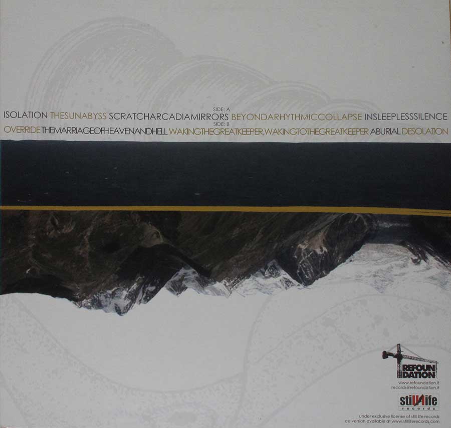 THE END OF SIX THOUSAND YEARS - I§olation Lyrics Insert 12" Vinyl LP Album
 back cover