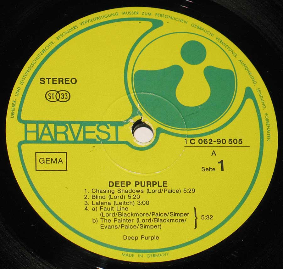 large hires photo of record's label