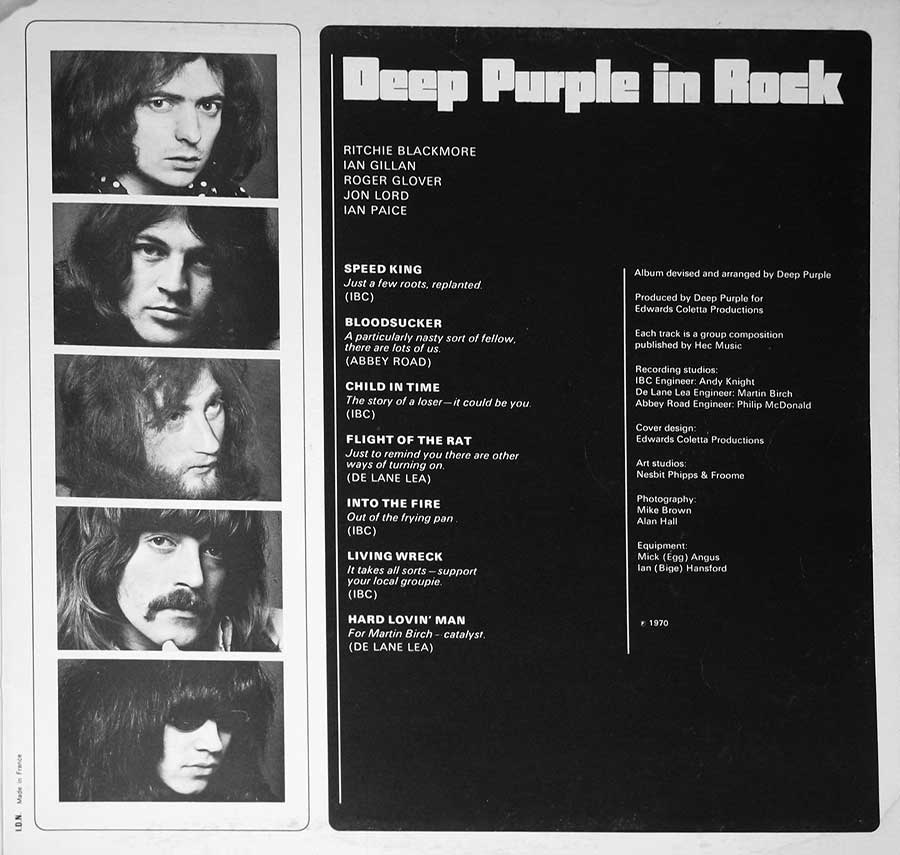 High Resolution # Photo DEEP PURPLE In Rock France 
