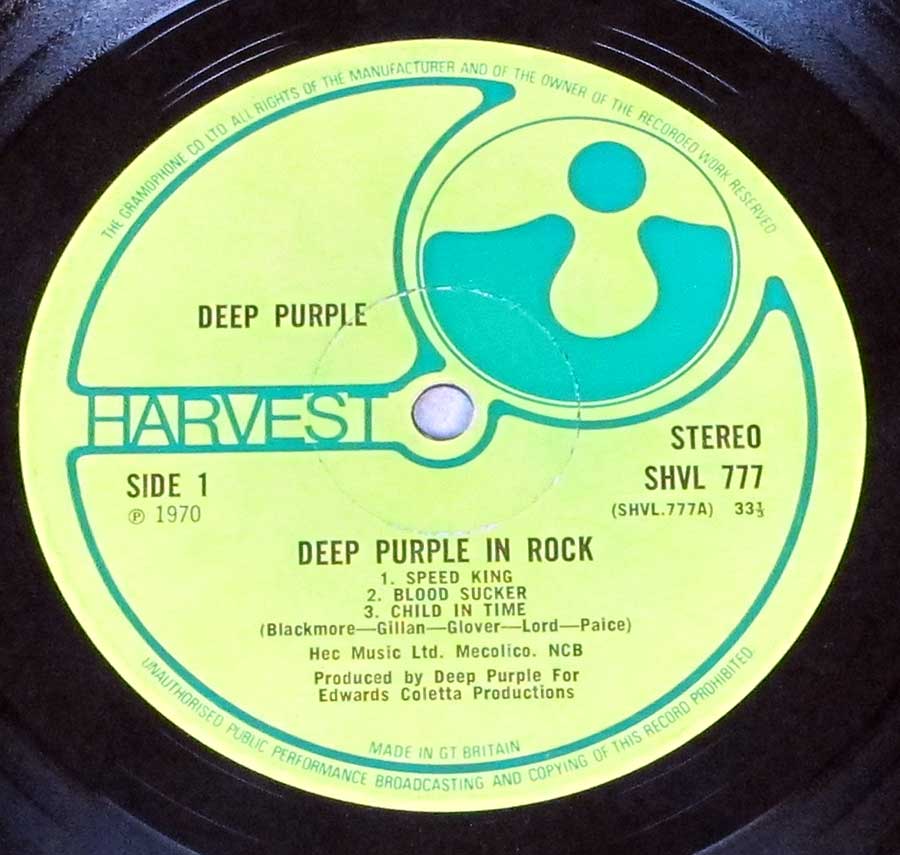 High Resolution #5 Photo DEEP PURPLE In Rock UK 