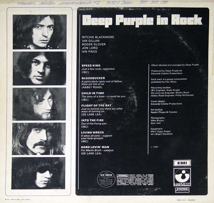 High Resolution #2 Photo DEEP PURPLE In Rock Italy 