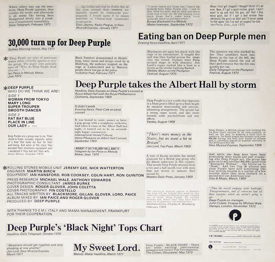High Resolution Photo deep purple who do we think we are gb 