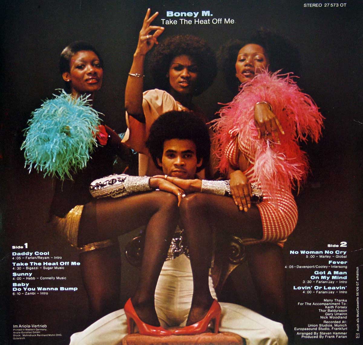  Photo of  "Take The Heat Off Me" Album's Back Cover  