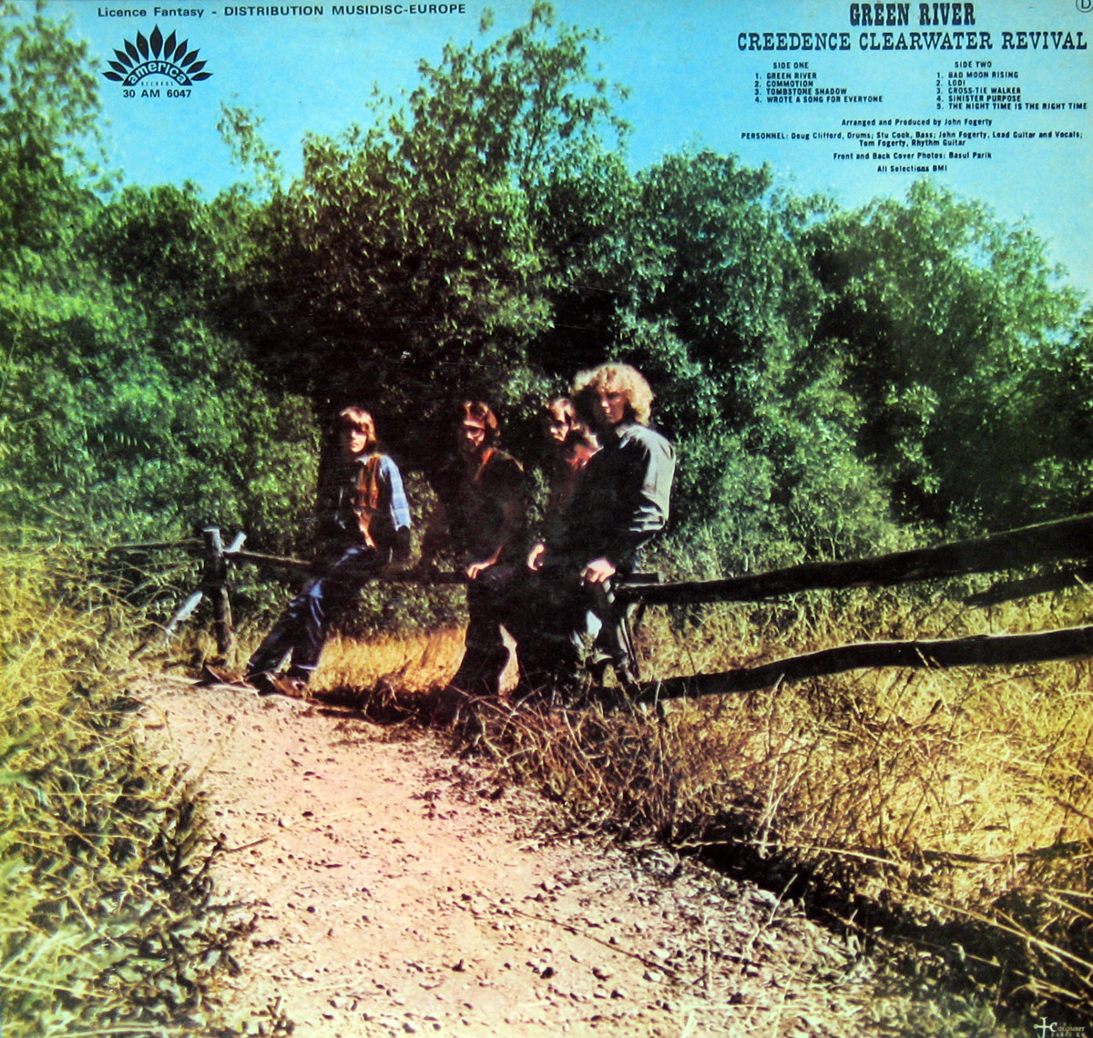 CREEDENCE CLEARWATER REVIVAL - Green River EEC Release 12" Vinyl LP Album  back cover