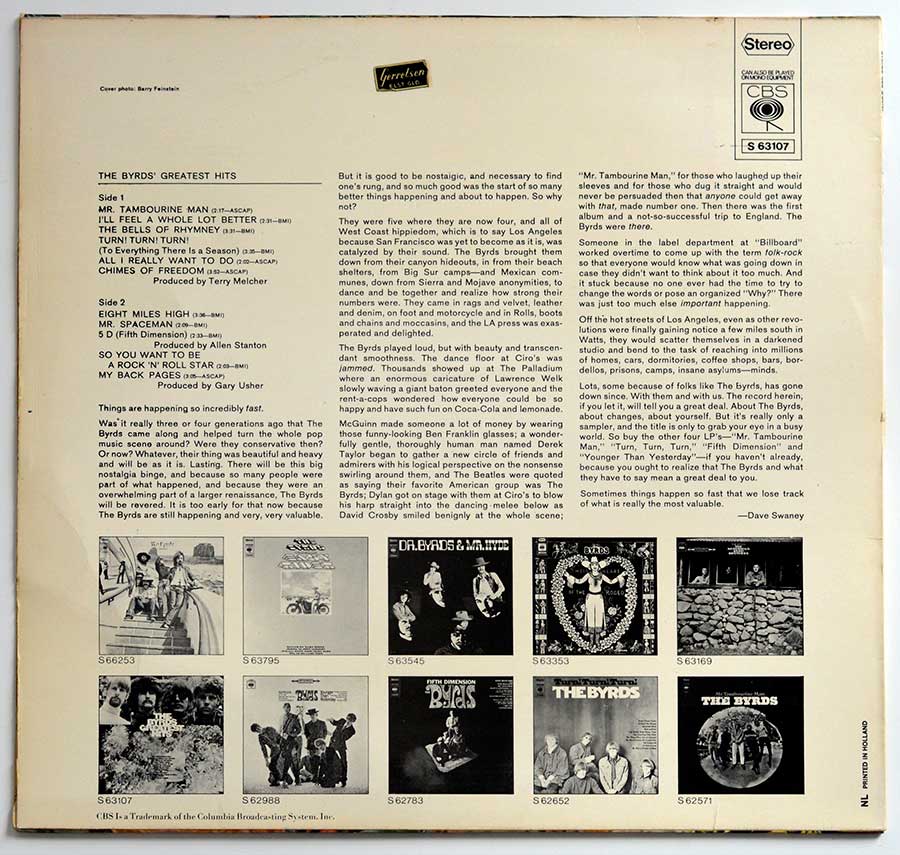 High Resolution Photo THE BYRDS - Greatest Hits 