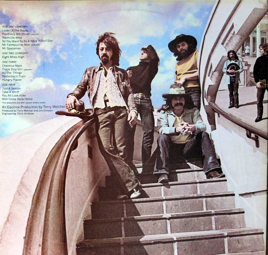 BYRDS - Untitled Gatefold Cover 12" Vinyl LP Album  back cover