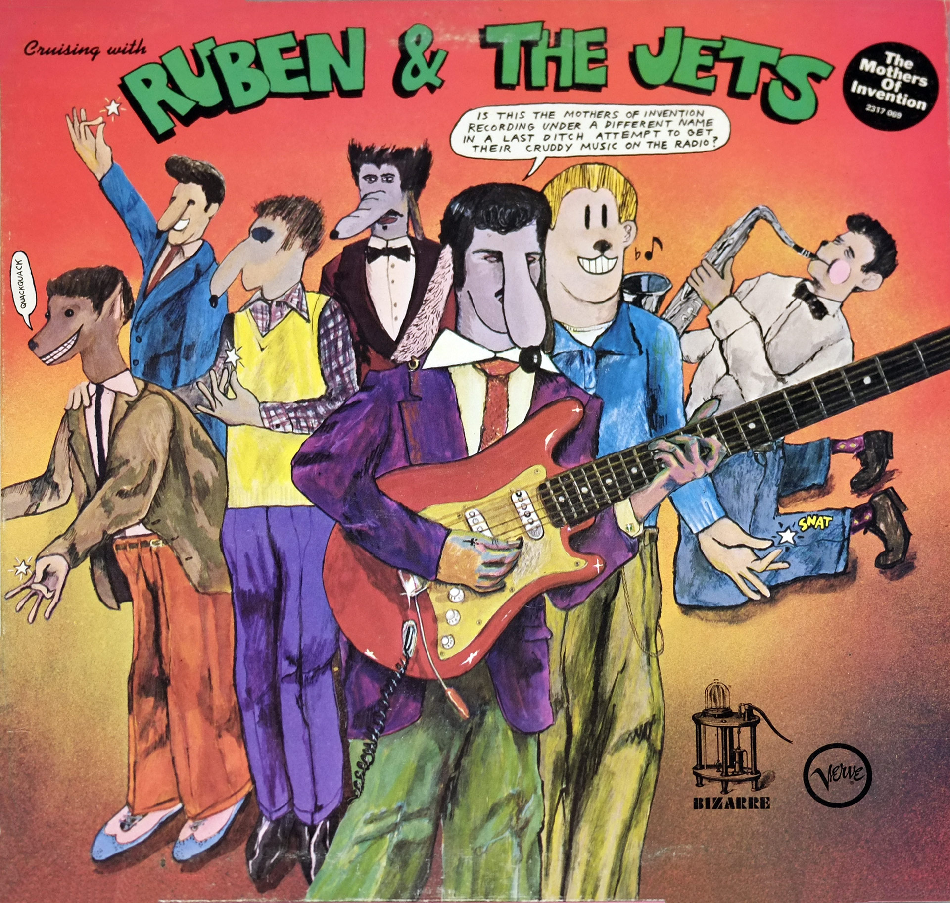 Album Front Cover Photo of MOTHERS OF INVENTION - CRUISING WITH RUBEN & THE JETS UK 