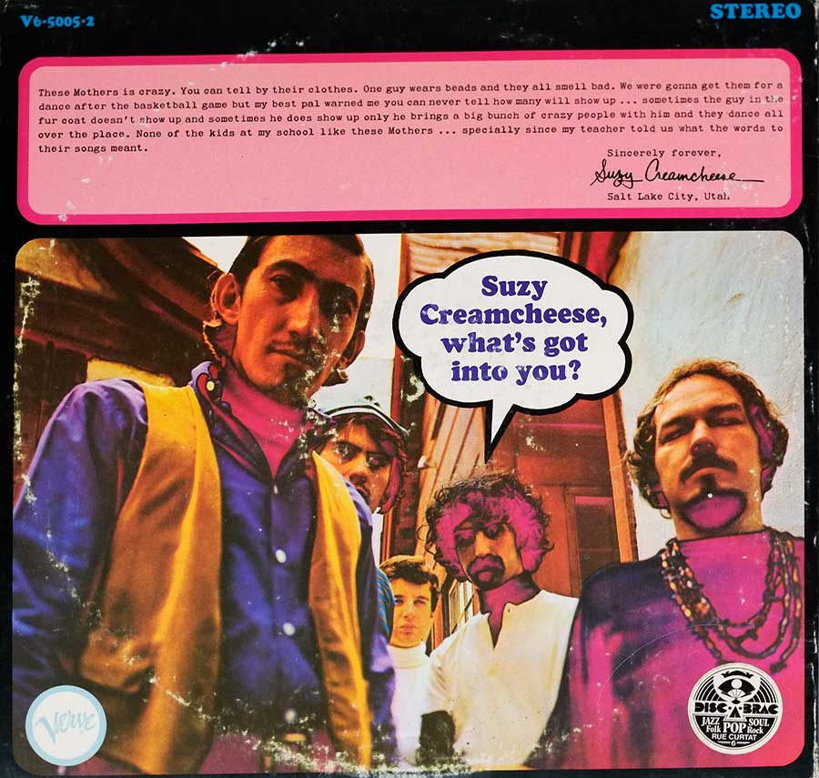 Photo of album back cover THE MOTHERS OF INVENTION - FREAK OUT! 