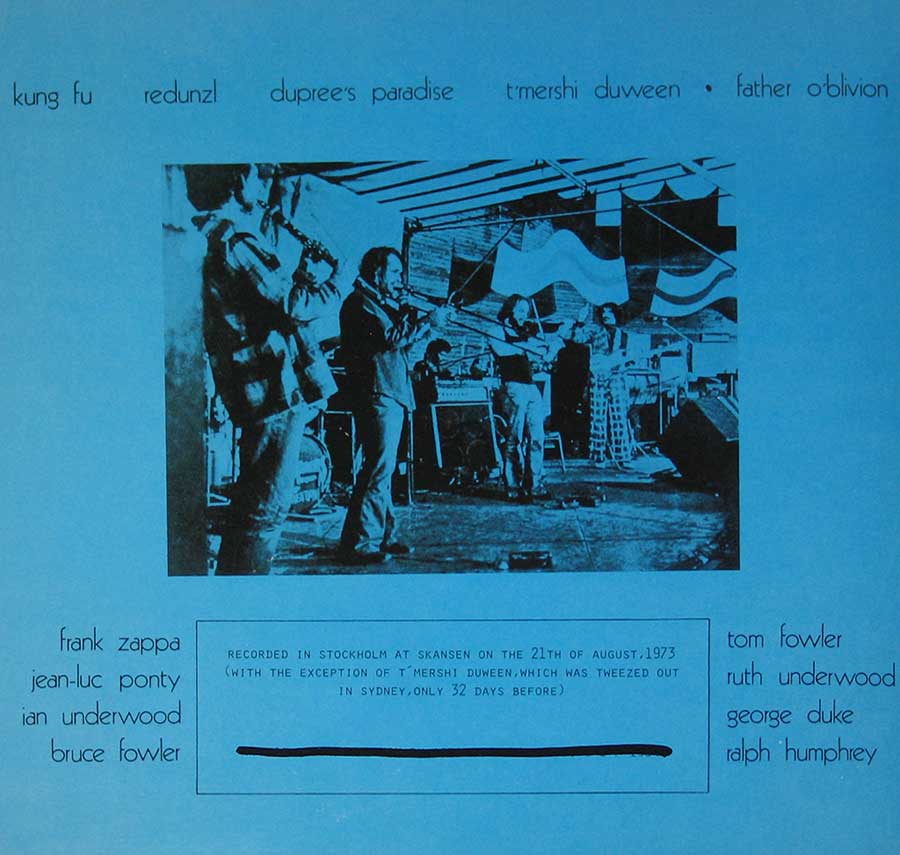 FRANK ZAPPA - Piquantique Stockholm 1973 12" Vinyl LP Album
 back cover