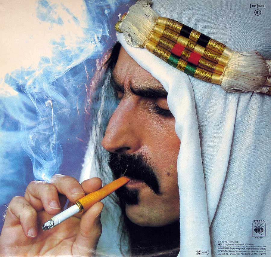 FRANK ZAPPA - Sheik Yerbouti England 12" Vinyl LP Album album back cover