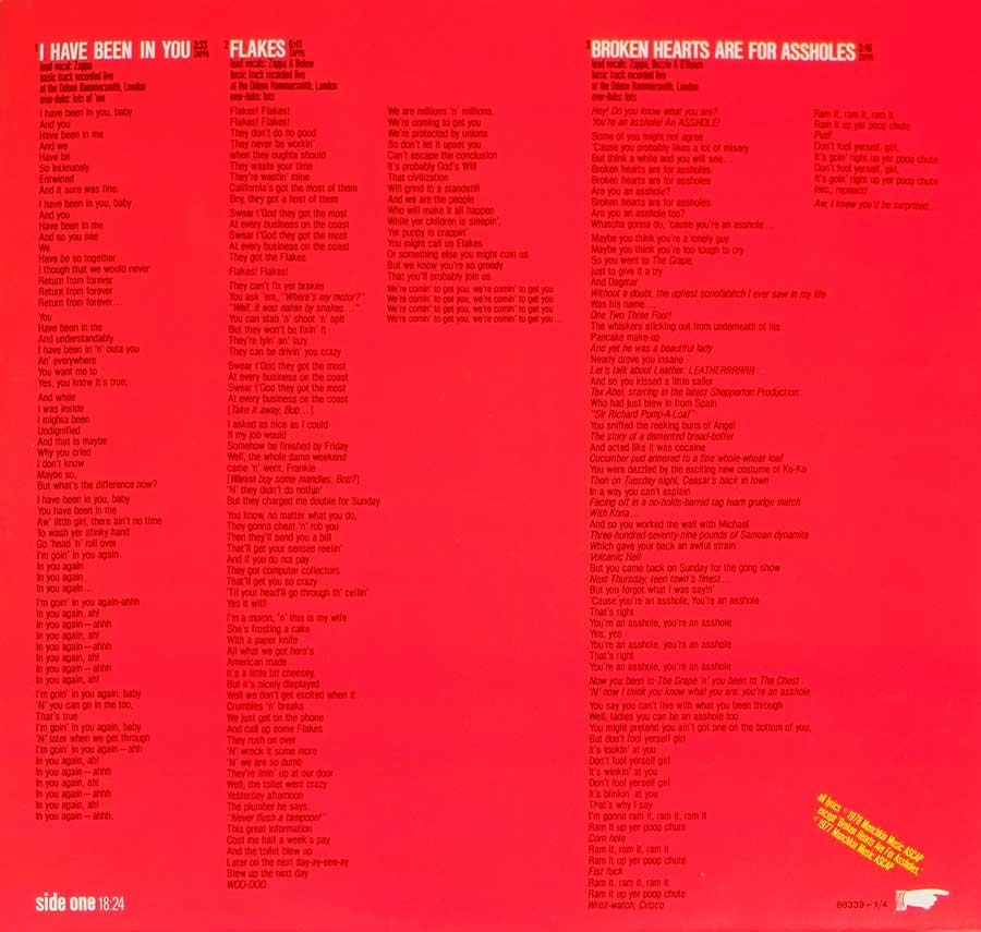 FRANK ZAPPA - Sheik Yerbouti Holland Release Gatefold 2LP 12" VINYL Album custom inner sleeve