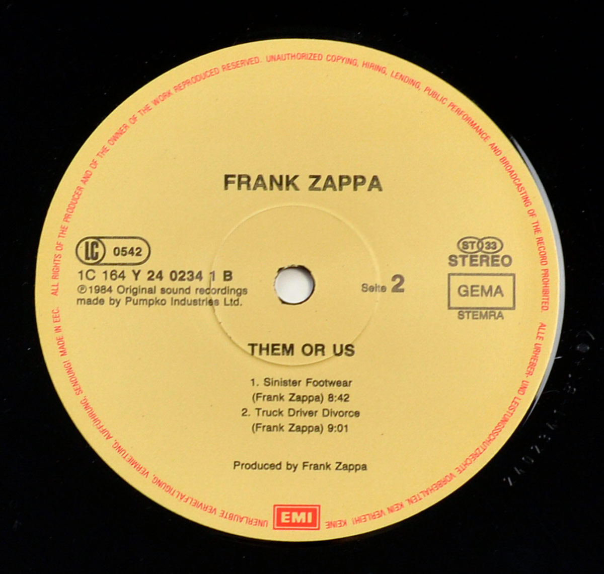 FRANK ZAPPA - Them Or Us European Release Gatefold 12" Vinyl LP Album  vinyl lp record 