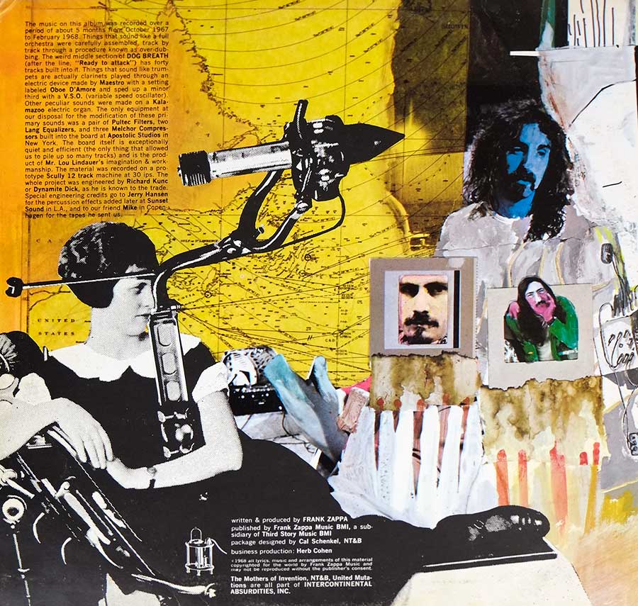 Photo of the left page inside cover MOTHERS OF INVENTION - Uncle Meat German Release 