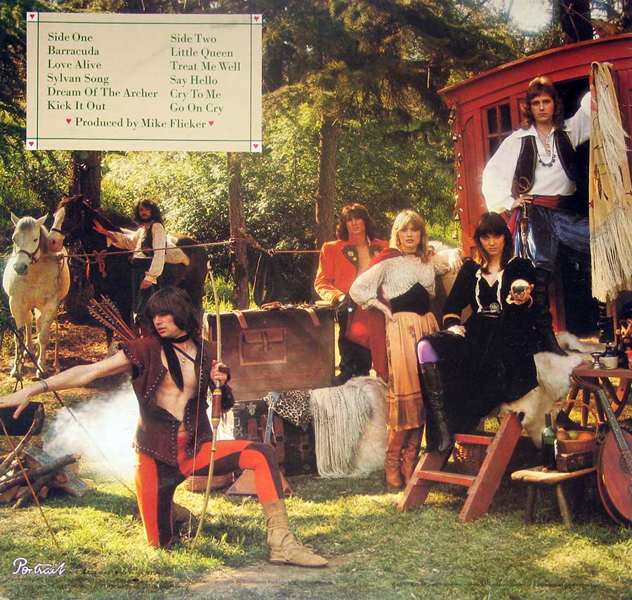 HEART Little Queen / Ann Wilson Nancy Wilson Portrait PRT 82075 12" Vinyl LP Album back cover