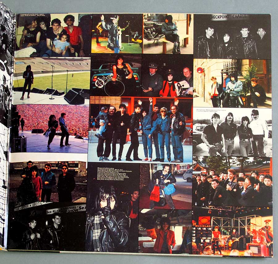 Photo of the right page inside cover JOAN JETT & THE BLACKHEARTS - Album Gatefold 12" LP Vinyl Album 