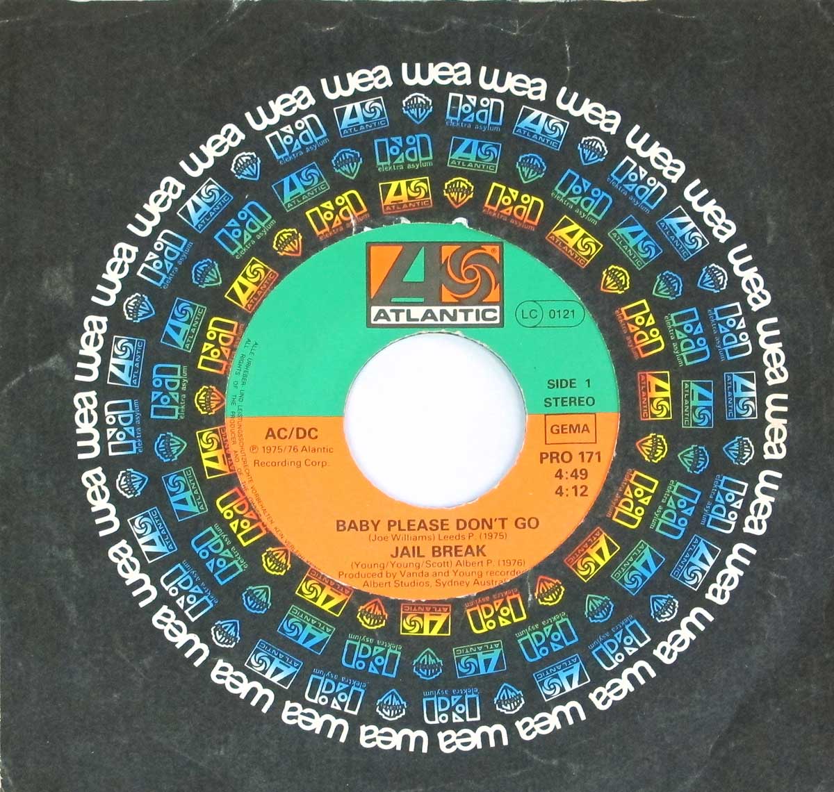 large album front cover photo of: AC/DC Baby Please Don't Go / Jail Break / Soul Stripper 7" 45RPM SINGLE VINYL 