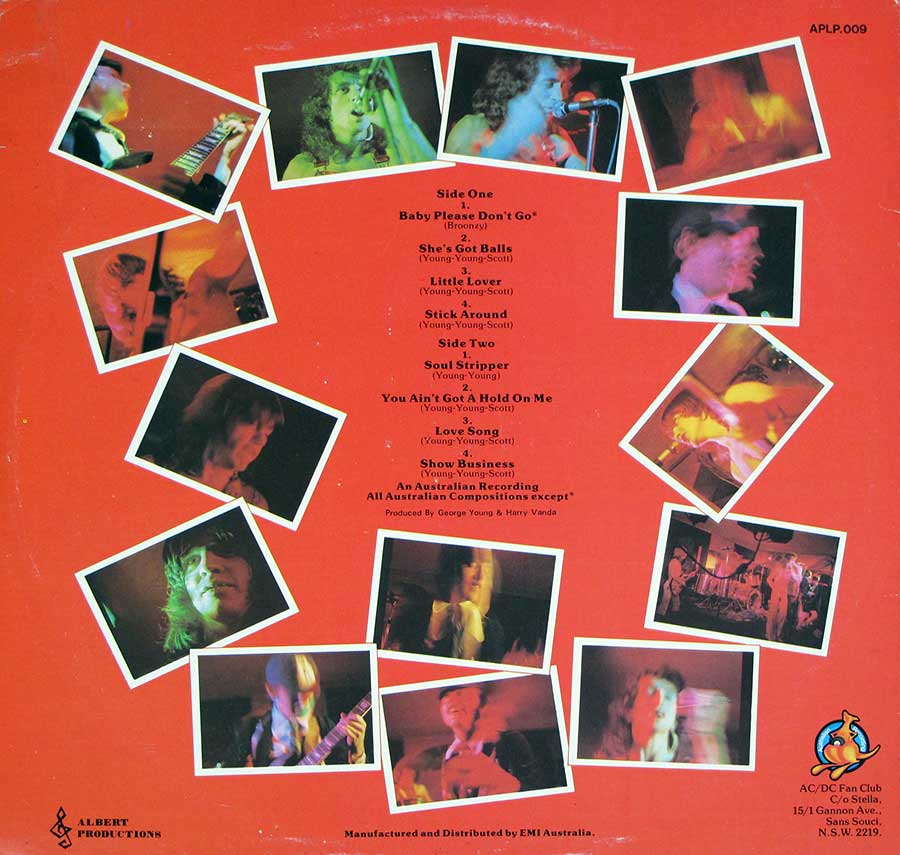 Photo of album back cover AC/DC - High Voltage ( Genuine Australian Release ) 